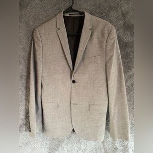 H&M Skinny Fit Heather Grey Blazer 38R